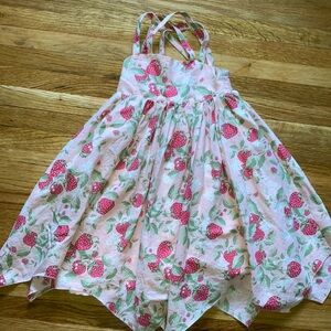 Cynthia Rowley Pink and Green Floral Kids Casual Dress